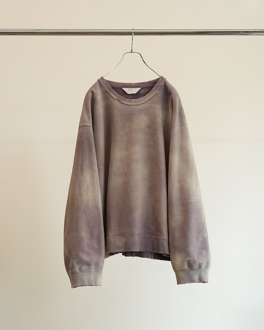 ANCELLM - UNEVENNESS SWEAT SHIRT / SAX