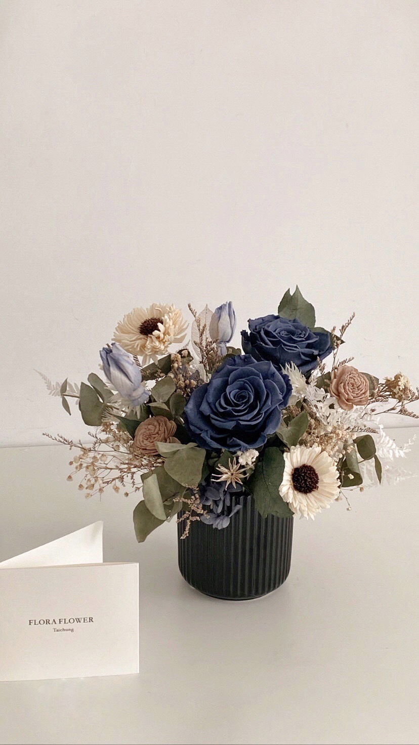 開幕永生盆花-海軍藍