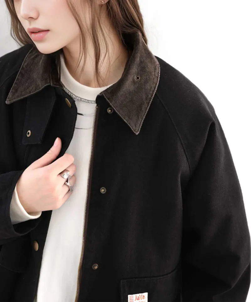 🇯🇵日本選物｜JAVA 絎縫菱格紋 立領外套