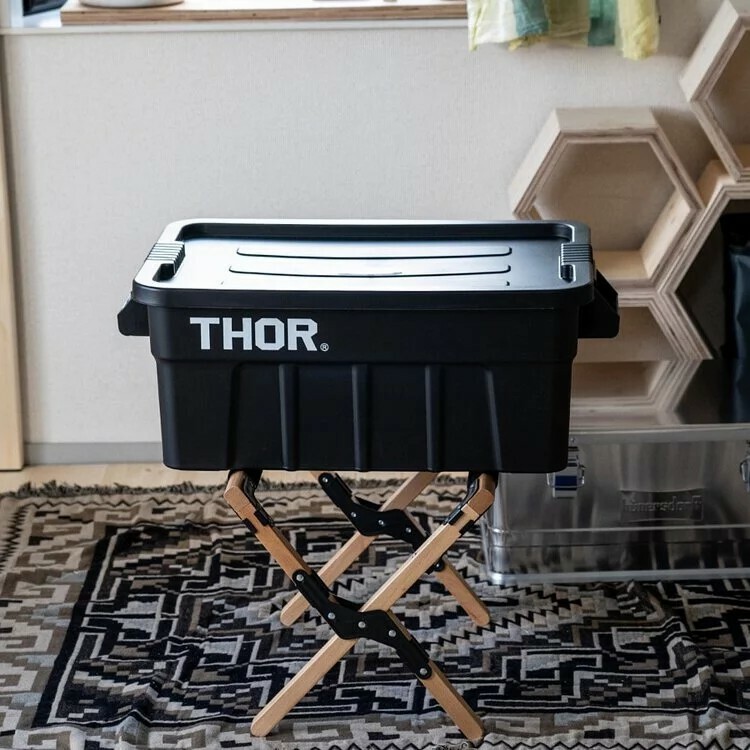 THOR 53L 收納箱 儲物箱 附蓋板 居家 露營 戶外 黑/卡其/白/灰藍/軍綠/黑透 Stackable Tote Box 53L