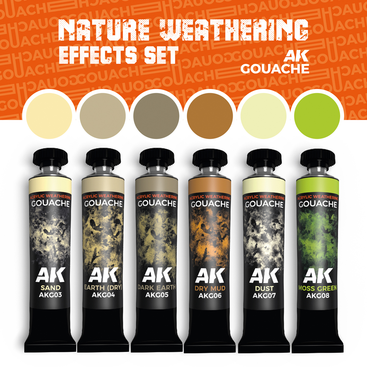 NATURE WEATHERING EFFECTS SET – AK GOUACHES