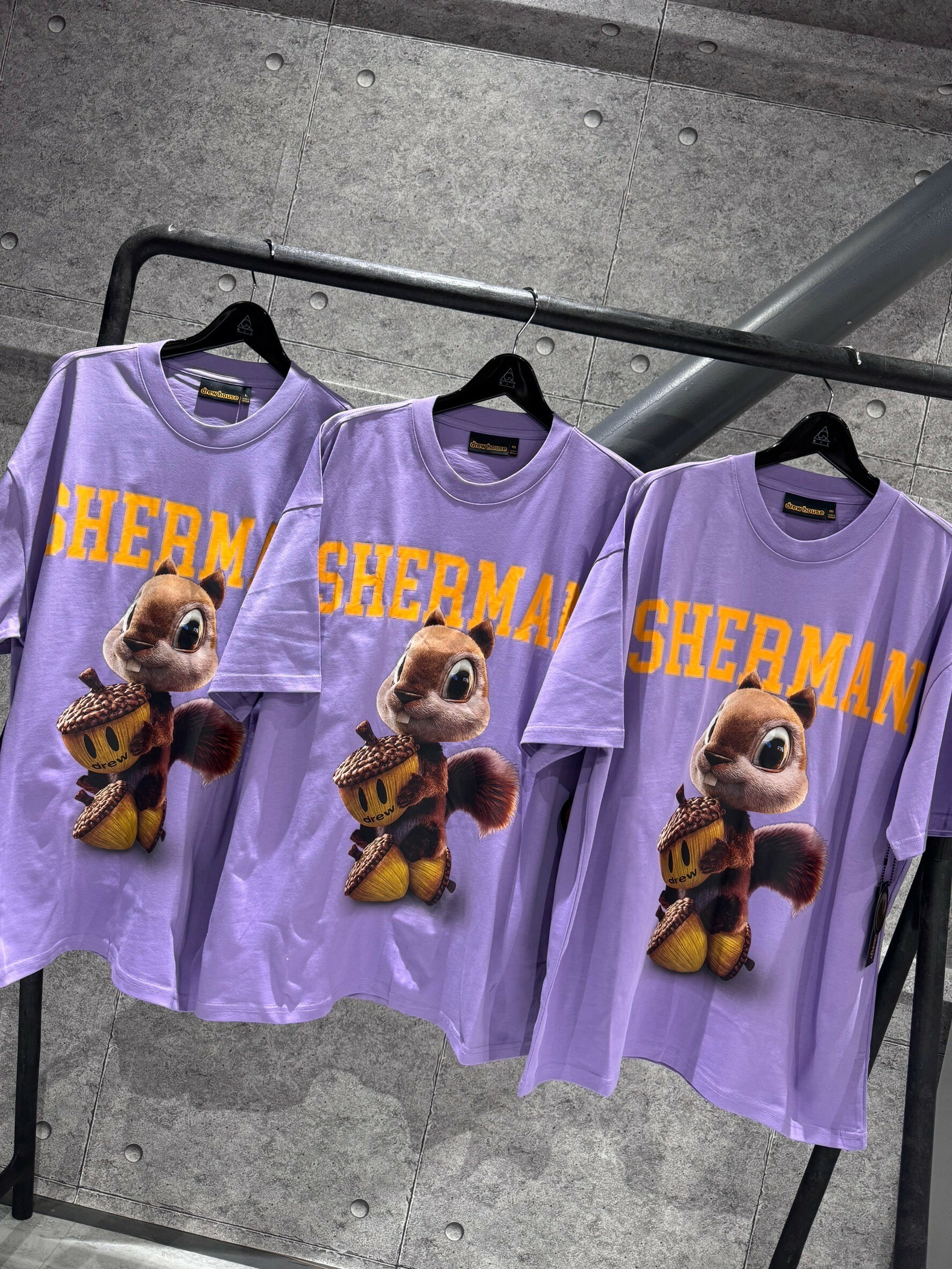 DREW HOUSE 絕版款松鼠Logo紫色短袖 T