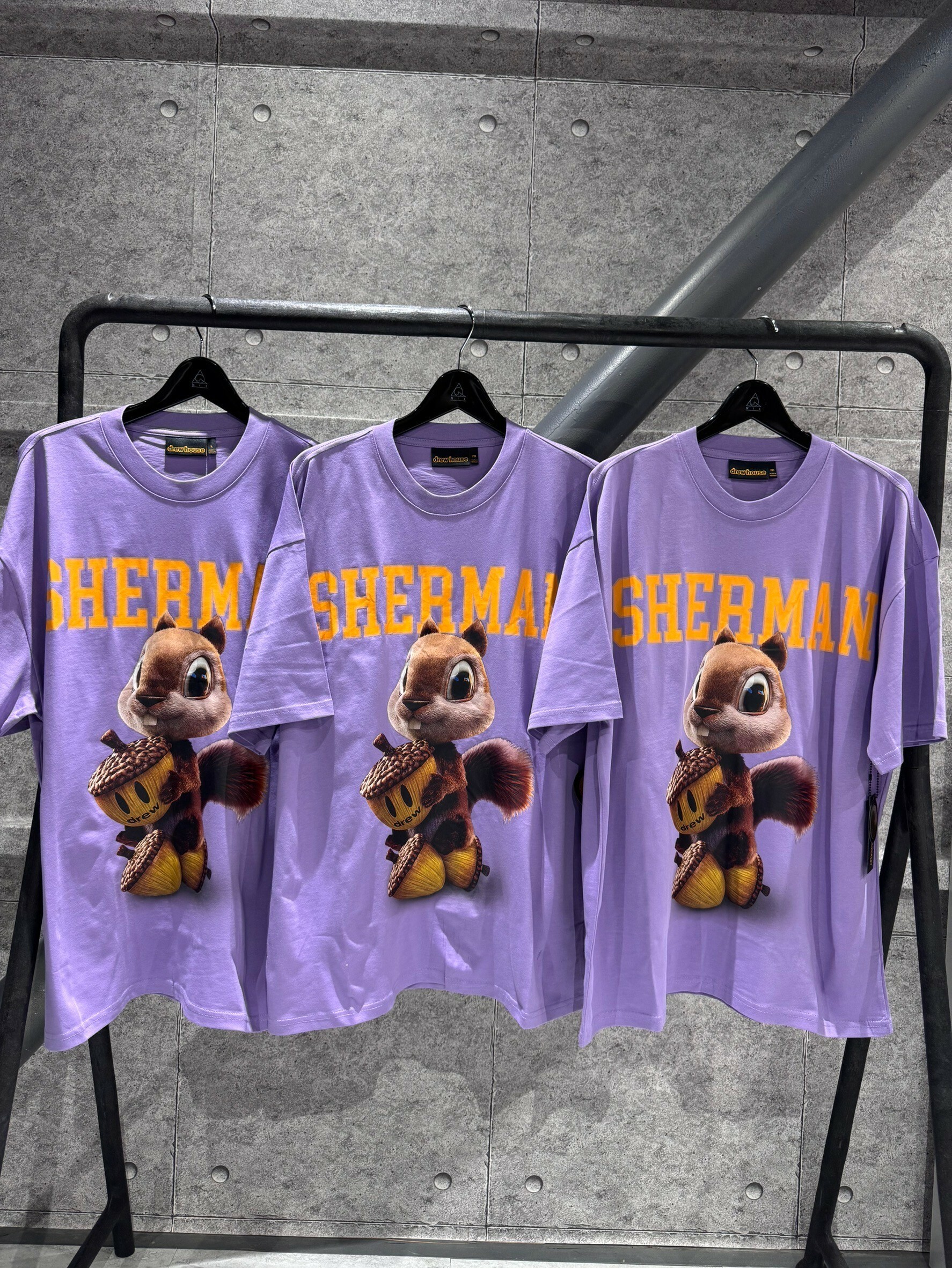 DREW HOUSE 絕版款松鼠Logo紫色短袖 T