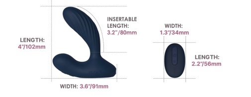 SVAKOM - Vick Neo 2 Interactive Heating Prostate Vibrator - Navy Blue