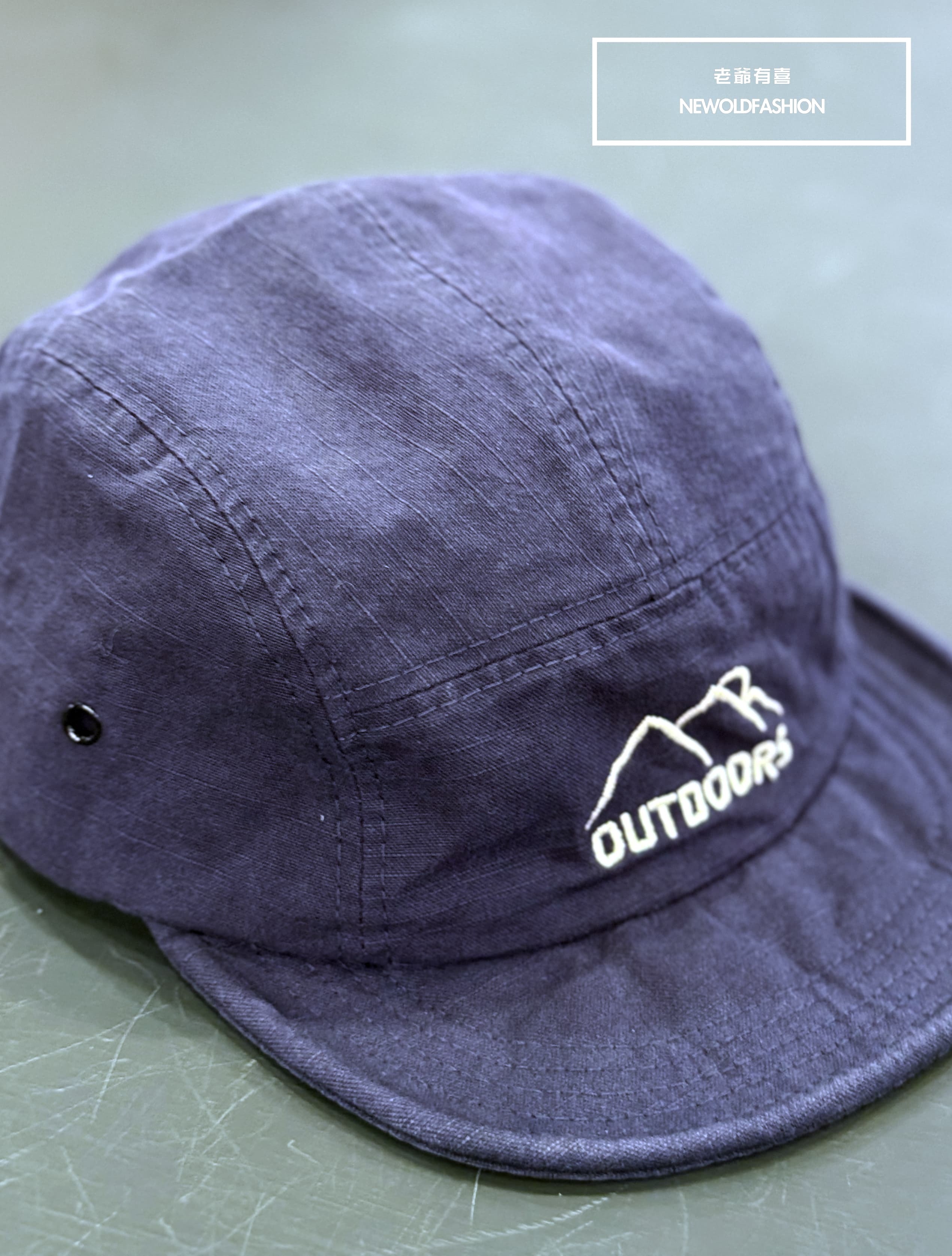 『新品上市』重磅outdor小山刺繡棒球帽-深藍