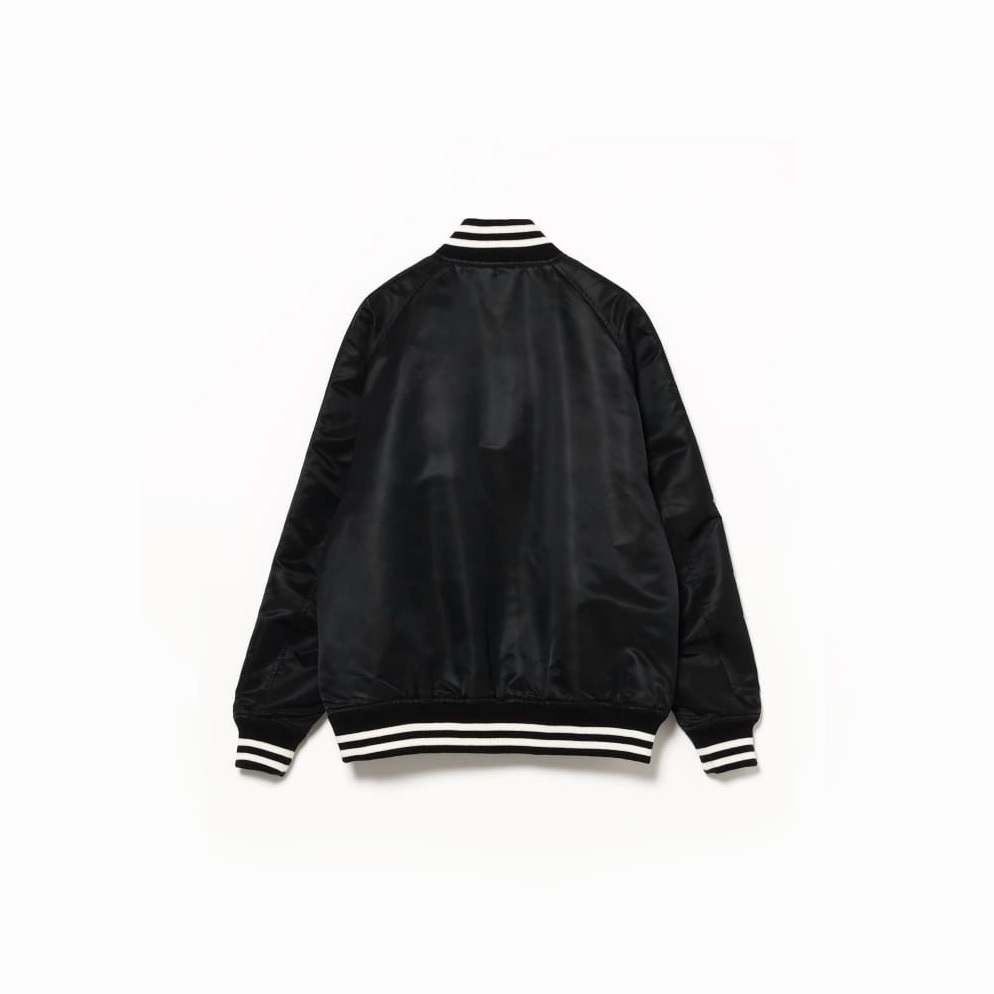 NEEDLES JP X BEAMS NYLON STADIUM JACKET 2025 SS 別注款 尼龍 大字款 運動外套 黑色