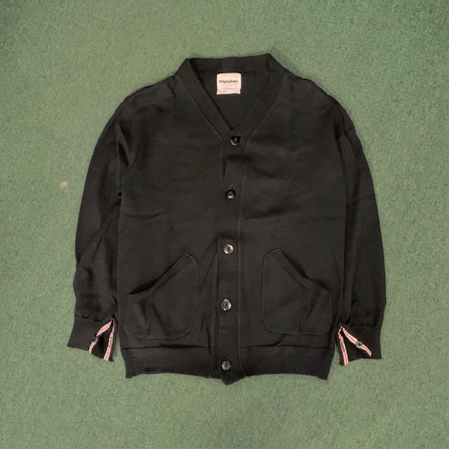 ORIGINAL FAKE TEETH SLEEVES CARDIAGN (( USED A )) 中古美品 - BLACK SIZE S IN STOCK NOW (現貨發售中)