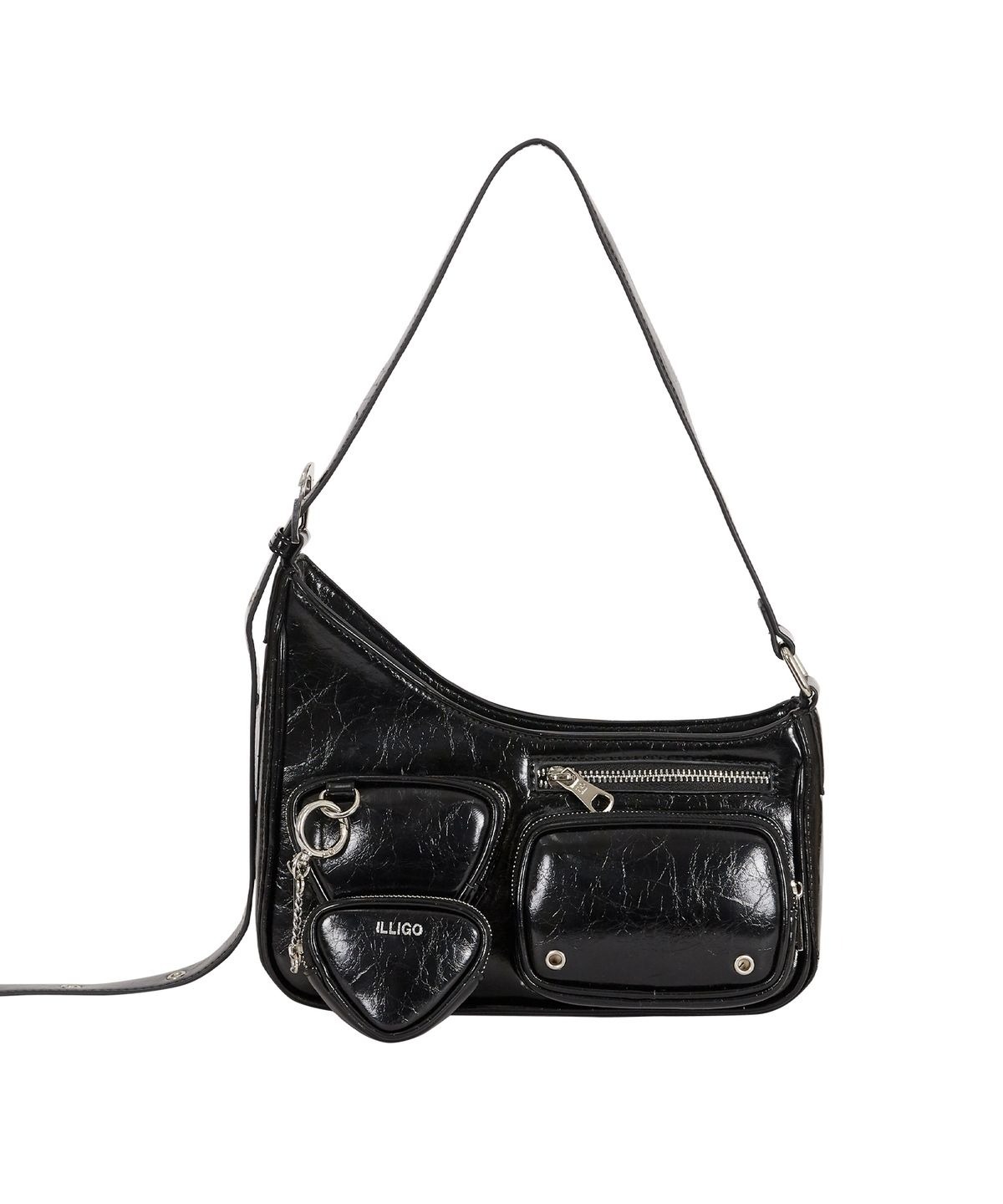 ◇ILLIGO◇ triangle pocket bag black ILLIGO) TRIANGLE POCKET BAG - 3col