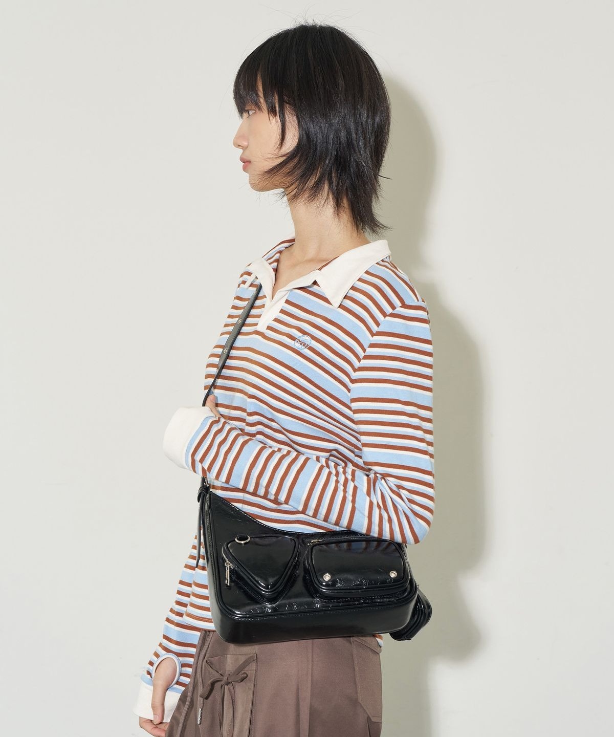 [韓国] ILLIGO★Triangle Pocket Bag★ポケットショルダーバッグ MUSINSA公式 | ILLIGO Triangle Pocket Bag Black
