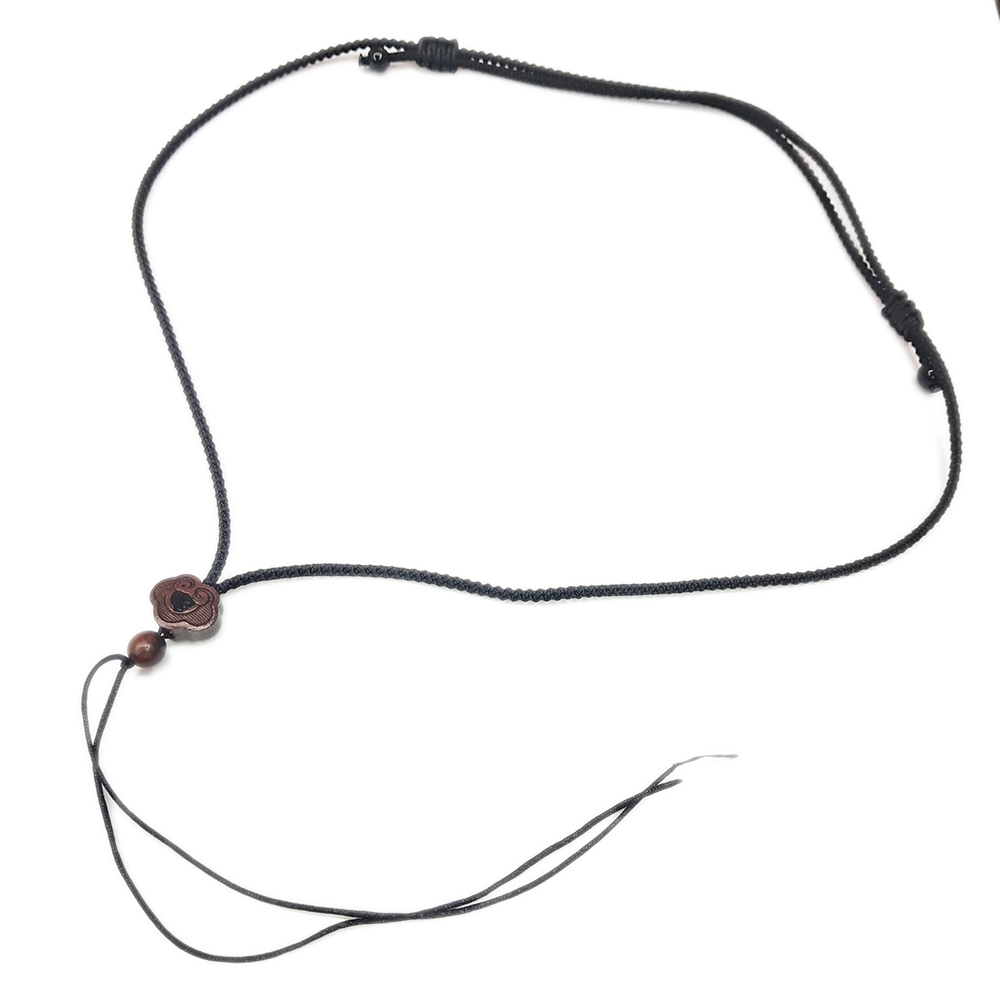 如意{紫檀木}黑色中國結項鍊配件【十方】154339