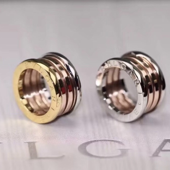 18k Bzero1經典三色/二色”多環彈簧高奢重磅定製戒