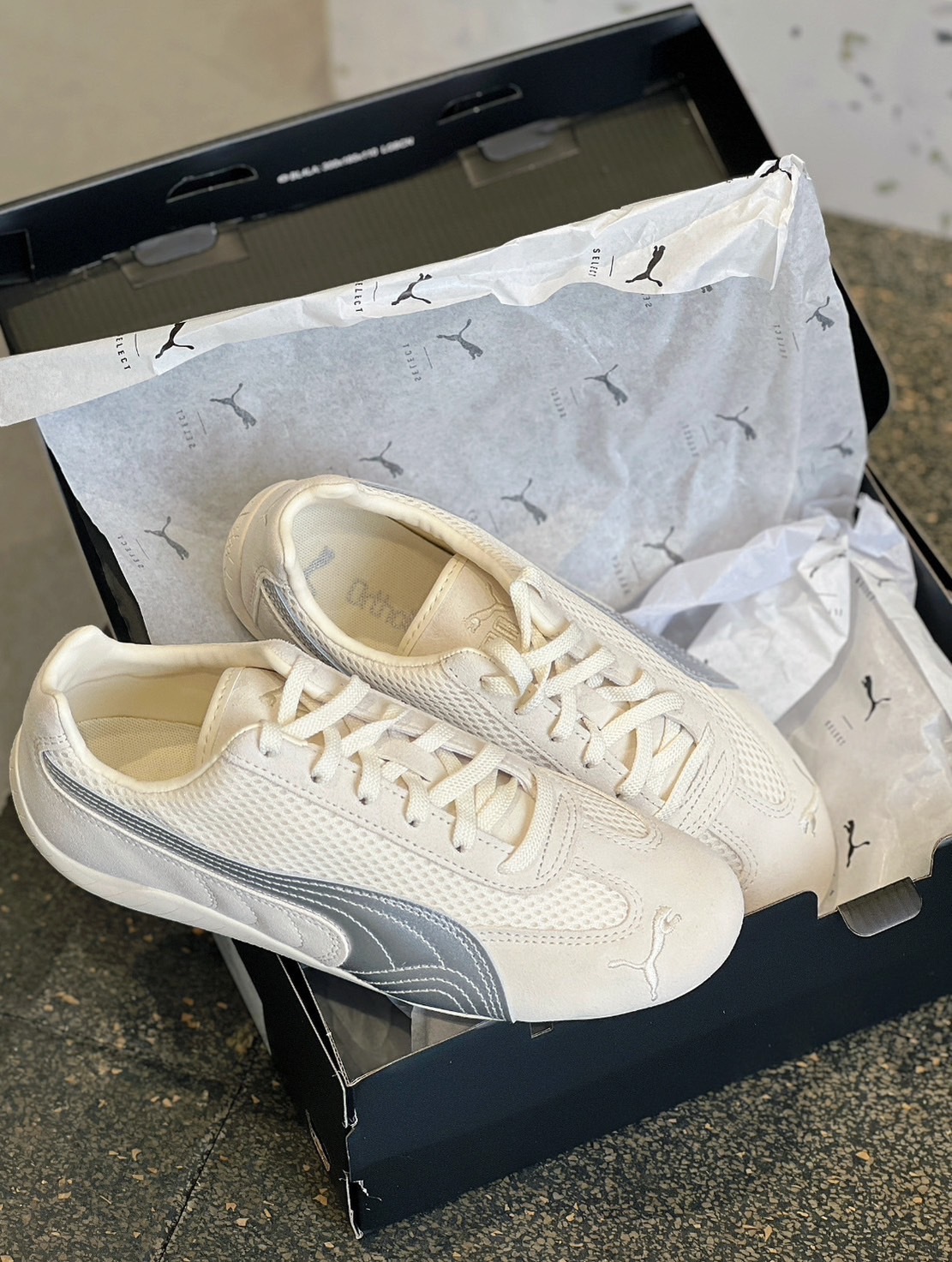 PUMA SPEEDCAT PREMIUM 賽車鞋 奶油銀