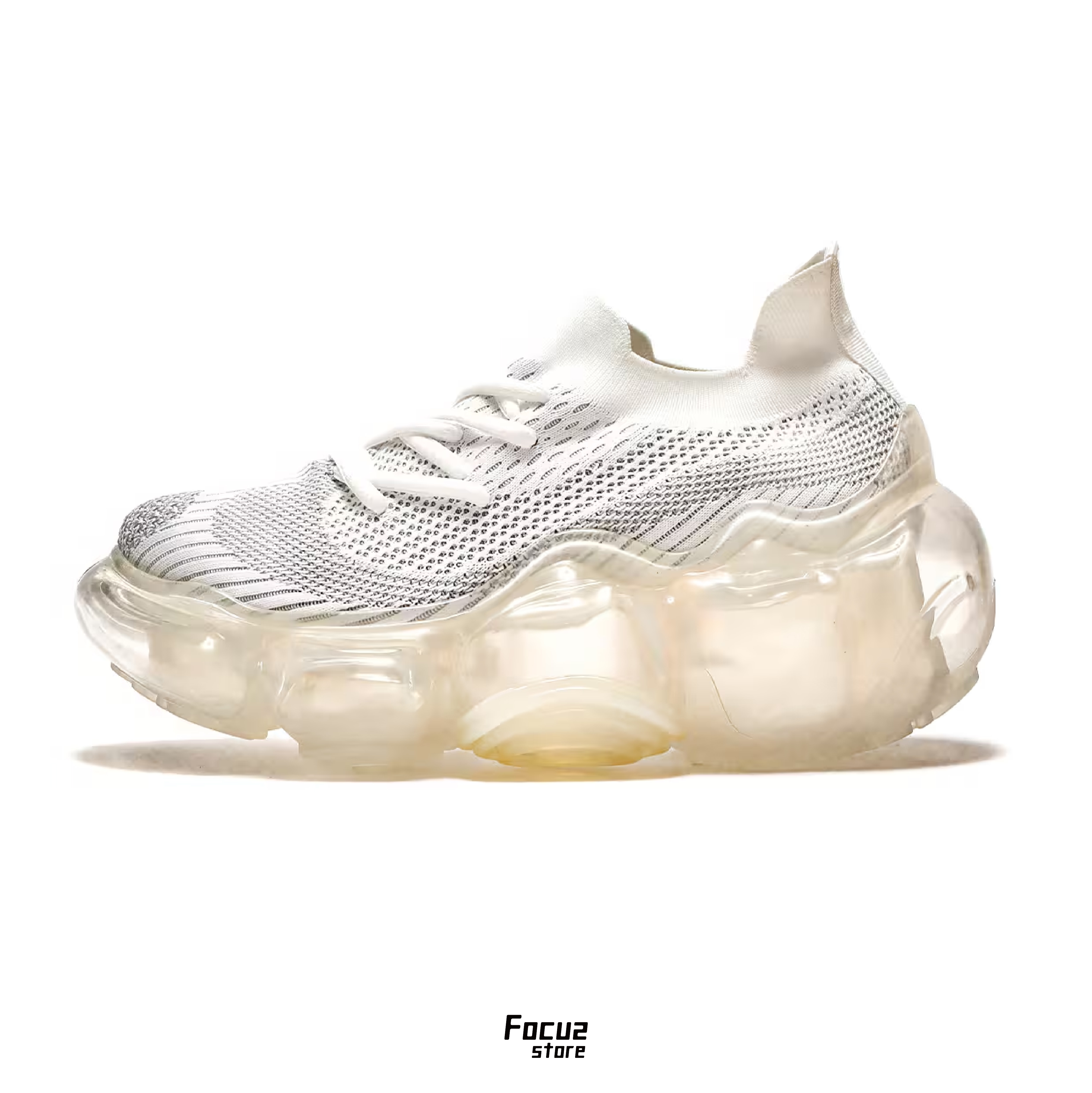 【Focus Store】預購 Grounds Moopie White “Gray/Clear” 灰白 編織 MOP-003-WG-CL