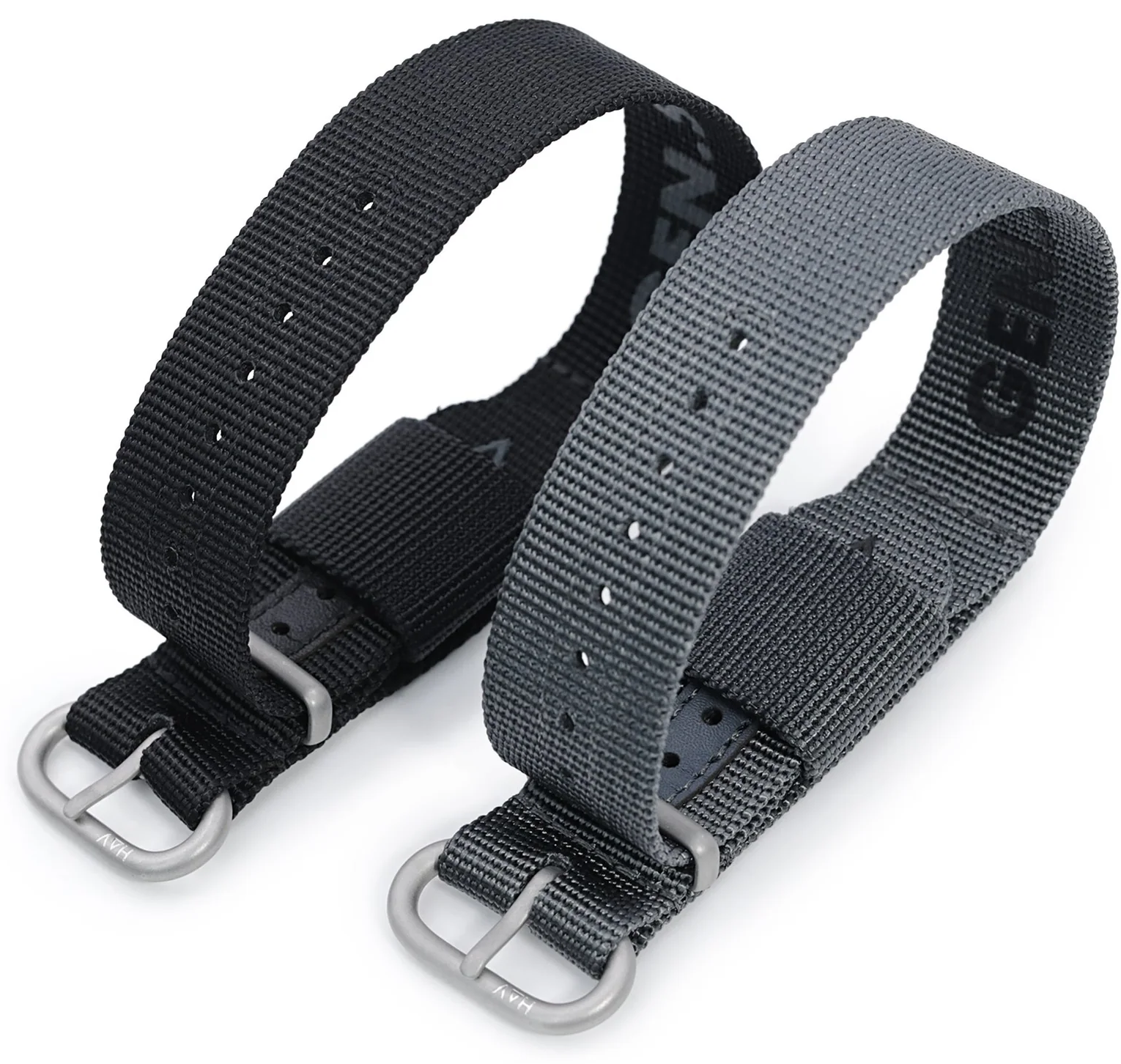 萬年鐘錶 - 太空人錶帶 英國 HAVESTON  黑/灰 套組   20MM 尼龍錶帶  20B20BZZ00N3V009