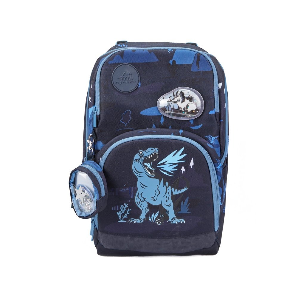 挪威Frii Easy 22L輕量護脊書包-恐龍深藍