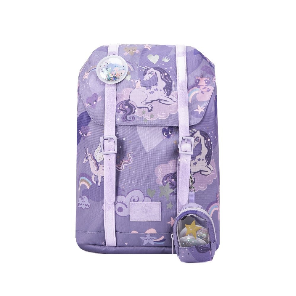 挪威Frii Retro 22L輕量護脊書包-獨角亮紫