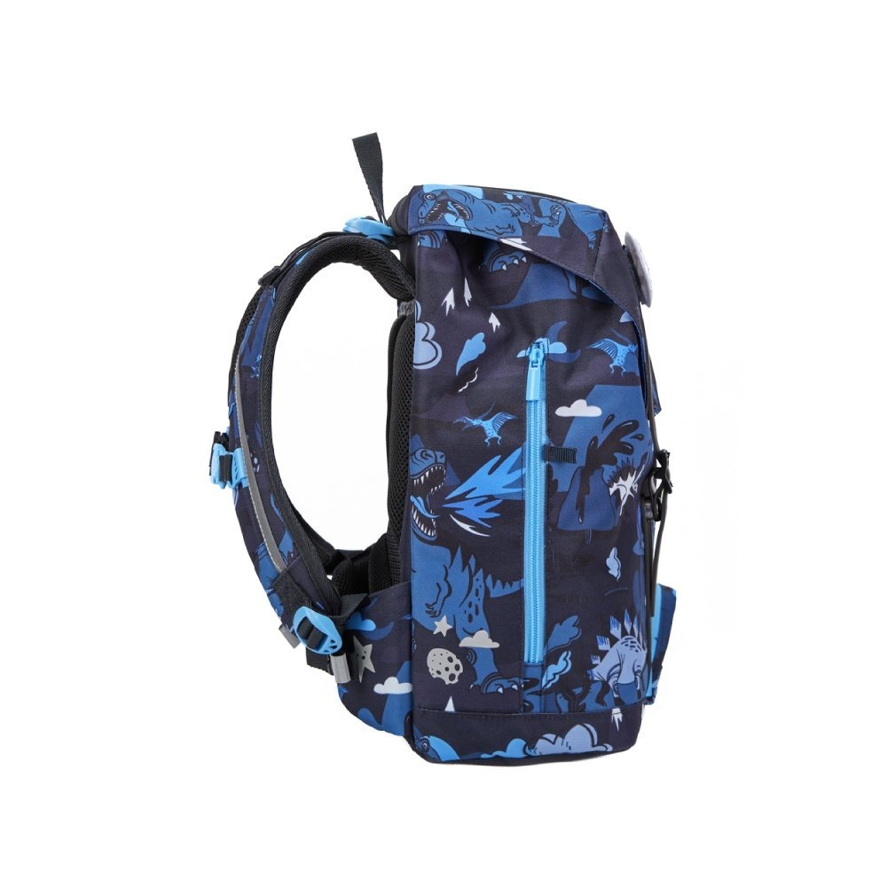 挪威Frii Retro 22L輕量護脊書包-恐龍深藍