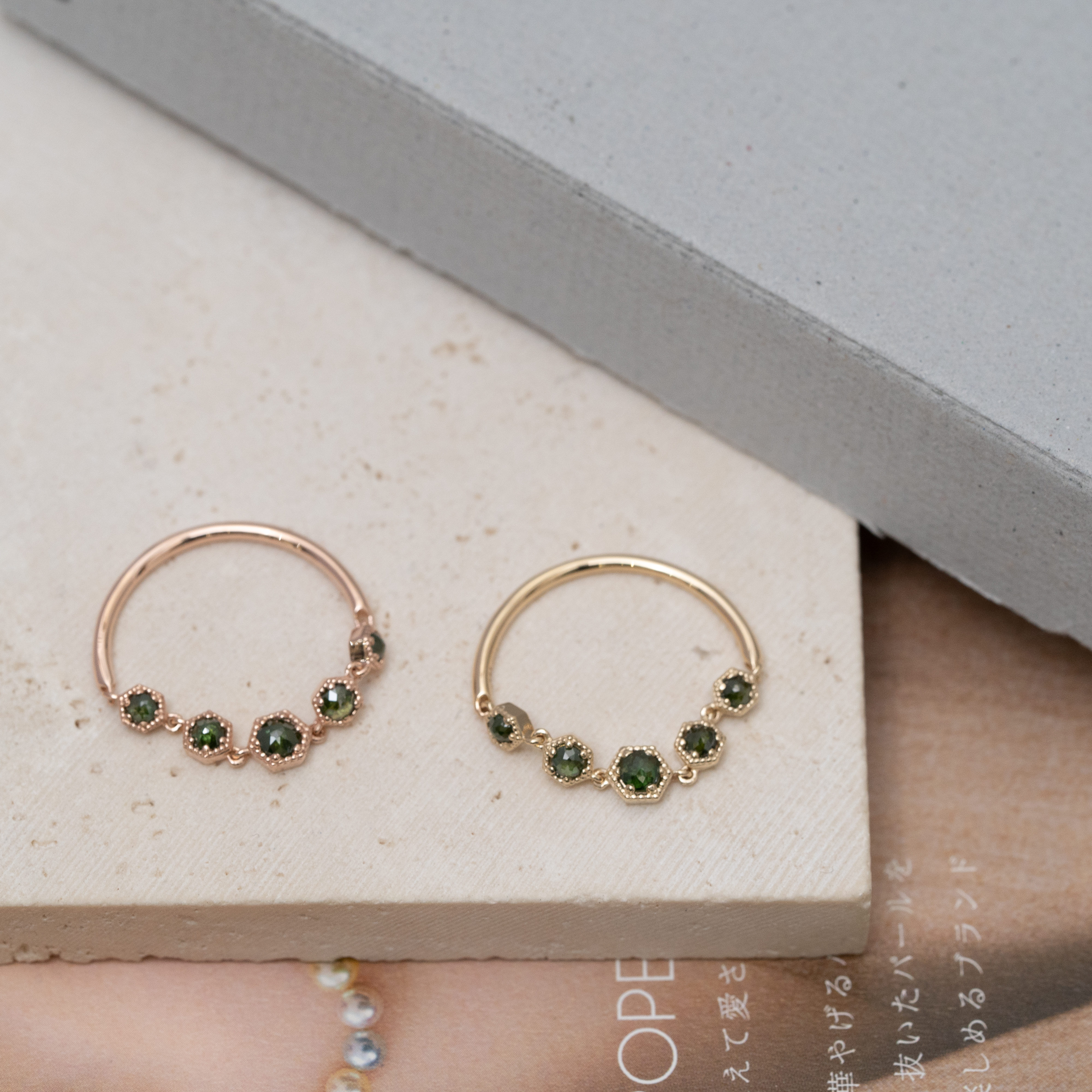 14kg301 (5連黑鑽石/綠鑽石) #17 自家款