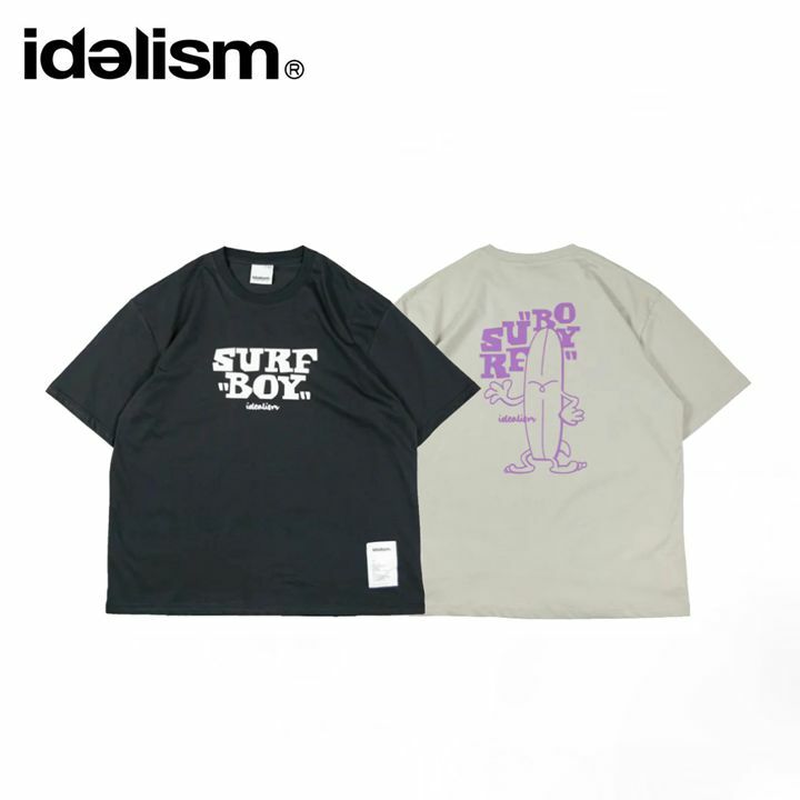 idealism 短袖T恤 手繪 衝浪 淺灰/深灰 24 S/S Surfboy Tee
