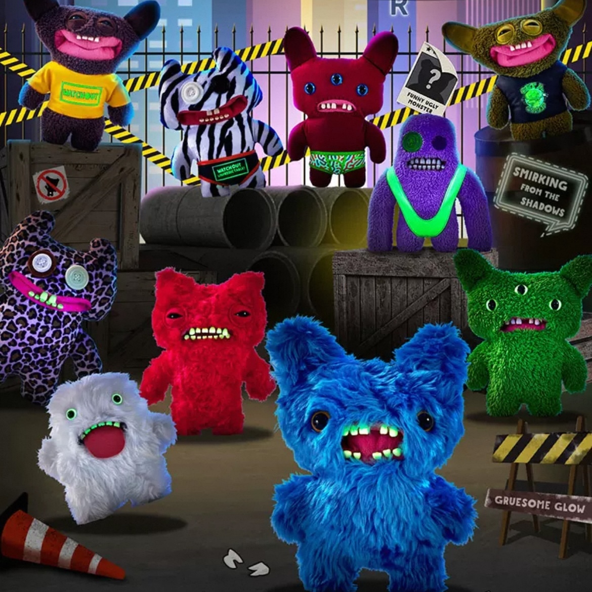 FUGGLER 牙齒怪 放克牙寶 夜光系列 發光 玩偶 娃娃 暈染 醜萌 / 預購