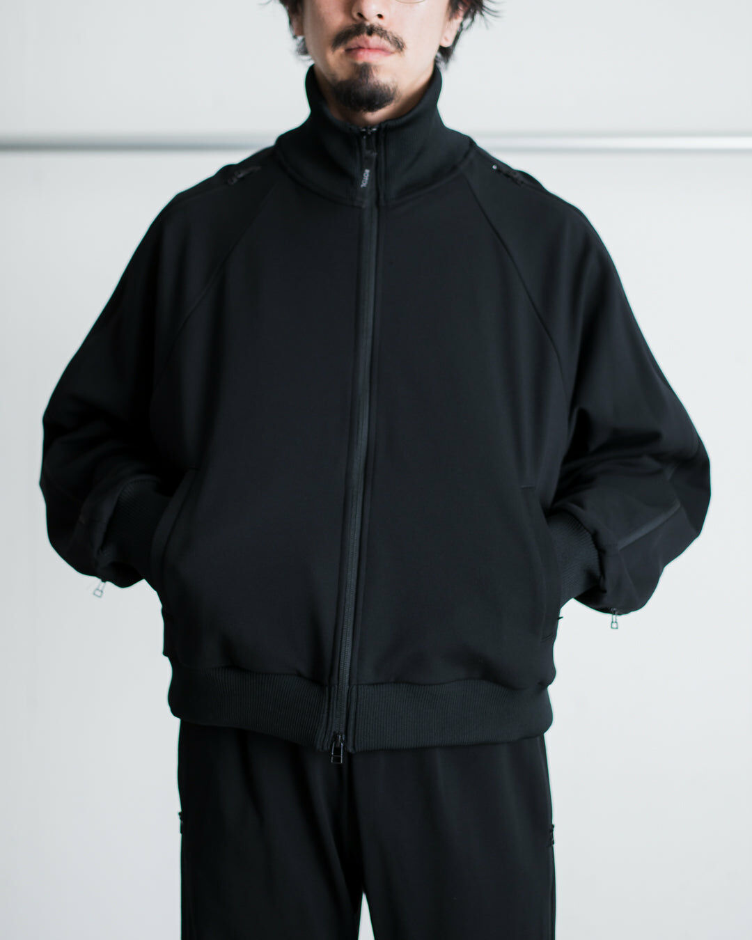 ROTOL - DOUBLE ZIP TRACK JACKET / BLACK
