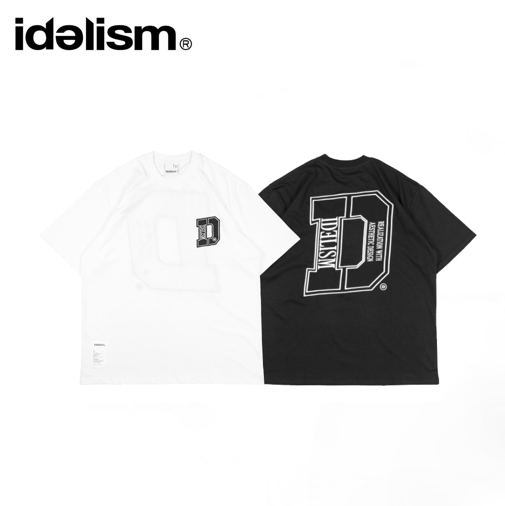 idealism 短袖T恤 布章 黑/白 24 S/S D Tee Black
