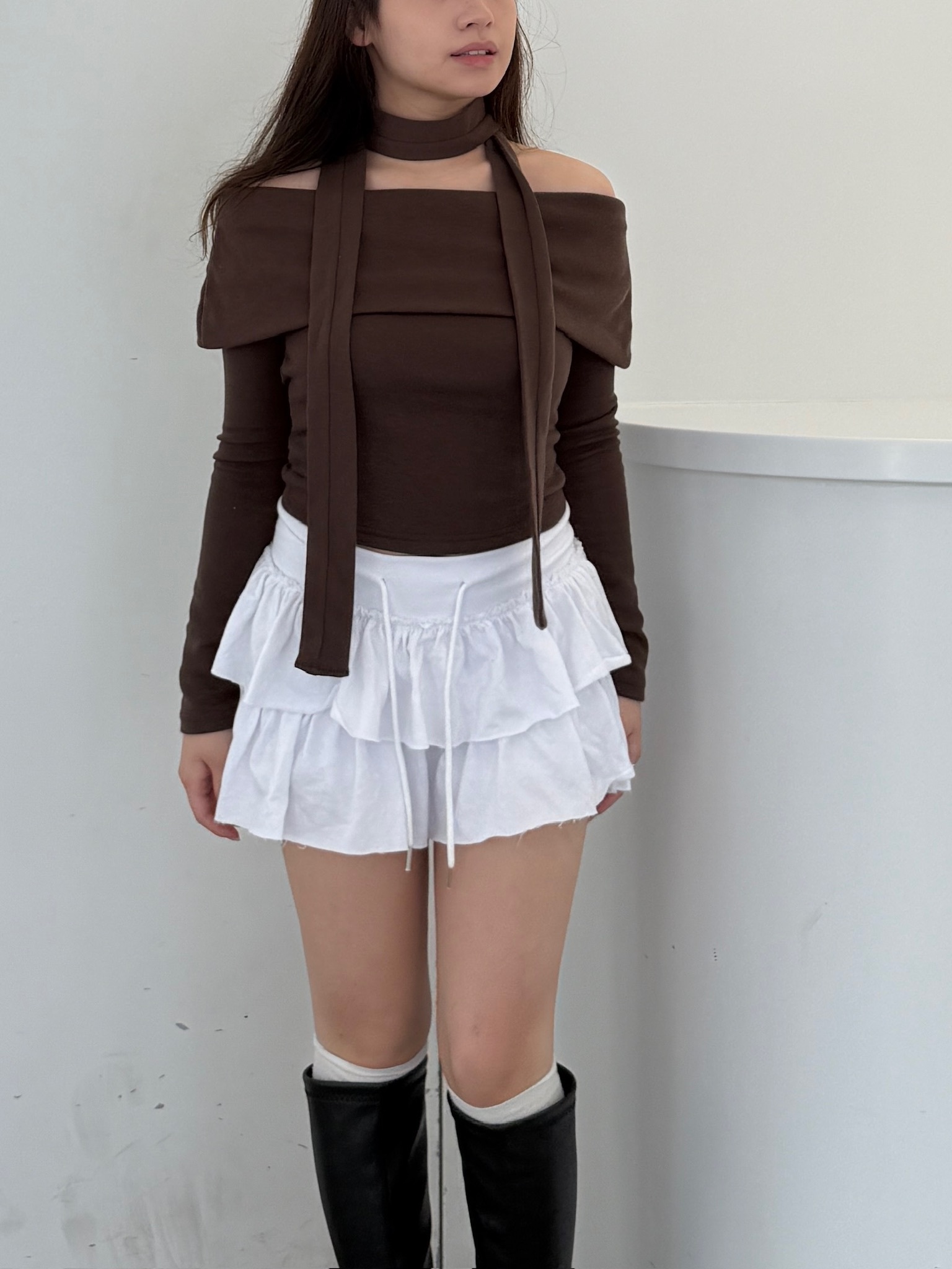 百搭！低腰顯瘦顯高蛋糕裙 //三色入