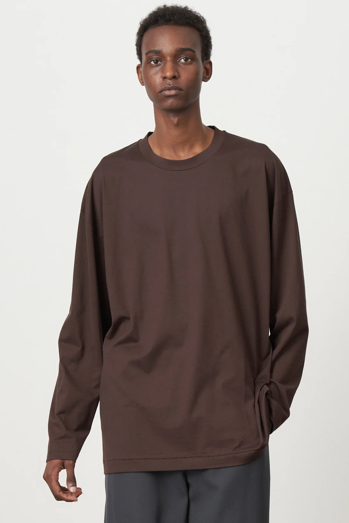 ATON SUVIN 60/2 OVERSIZED LONG SLEEVE SHIRT (5COL)