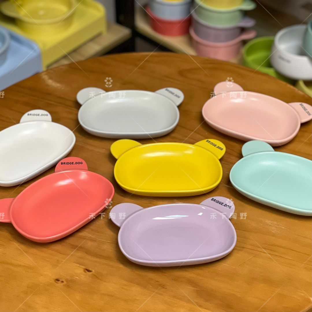BRIDGE.DOG 宠物陶瓷碗 熊耳系列 17cm