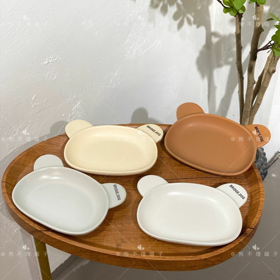 BRIDGE.DOG 宠物陶瓷碗 熊耳系列 17cm