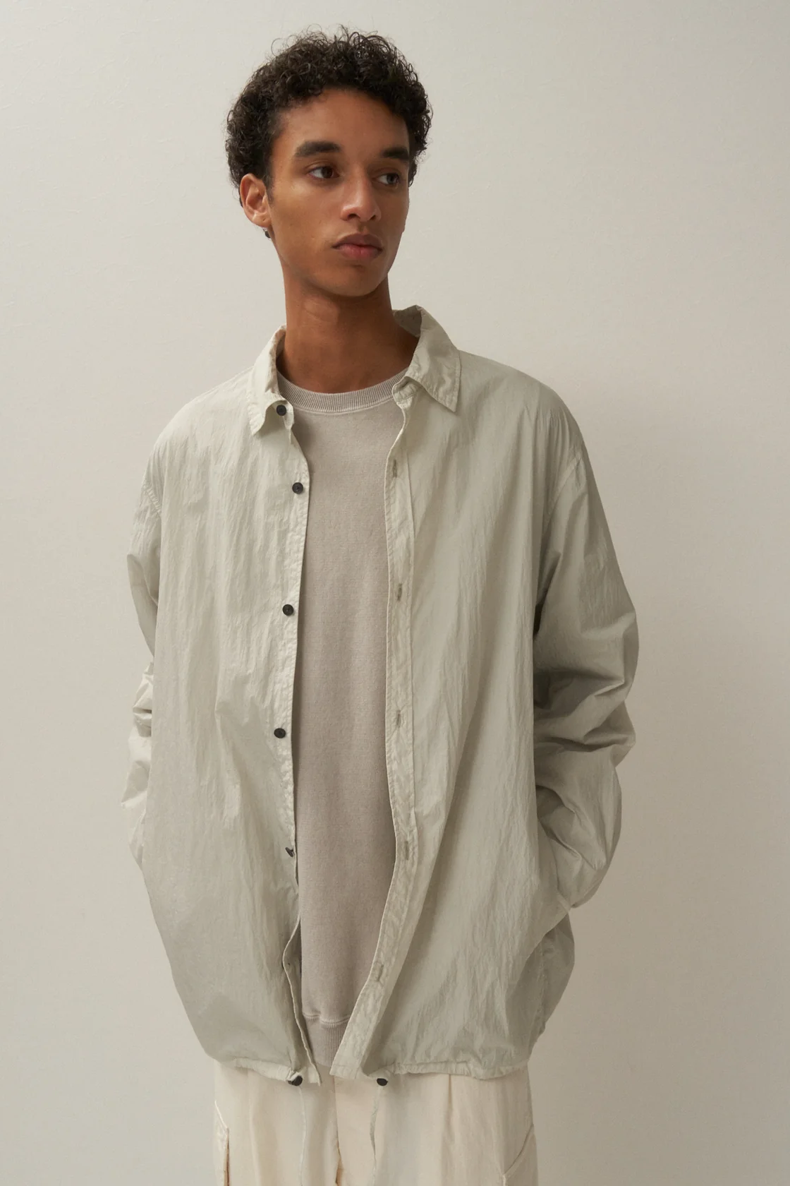 ATON HAND DYED NYLON SHIRT JACKET (2COL)