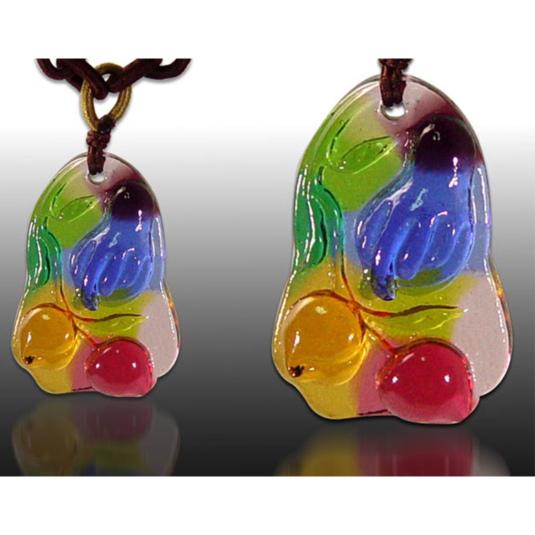 鹿港窯水晶琉璃｜三多項鍊 福壽綿延多子多福開運納祥