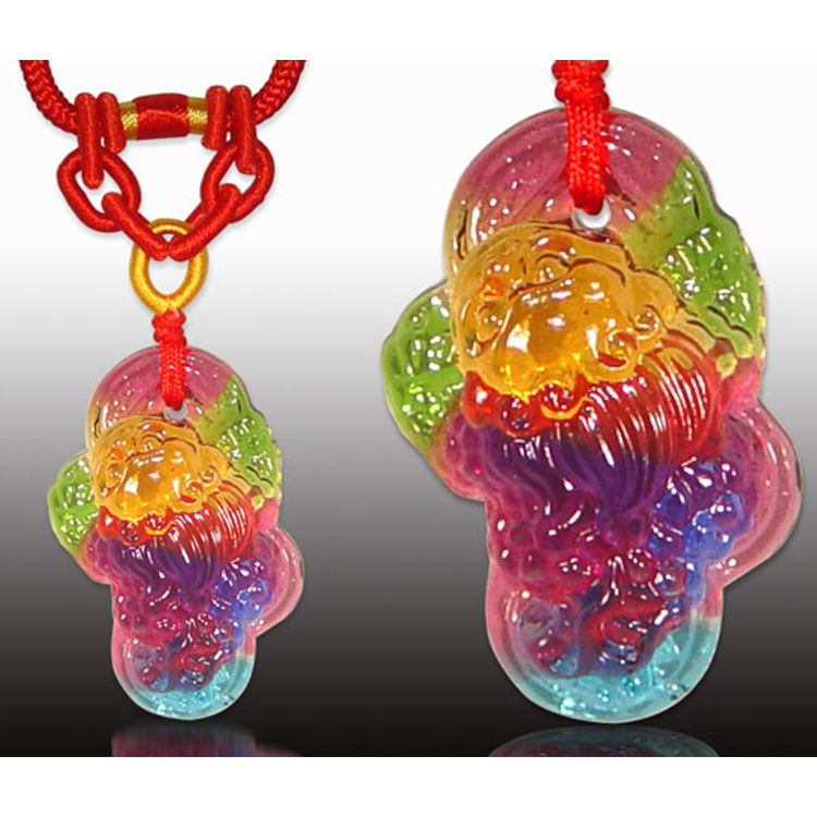 鹿港窯水晶琉璃｜招財蟾蜍項鍊 招財進寶聚富開運福運綿延