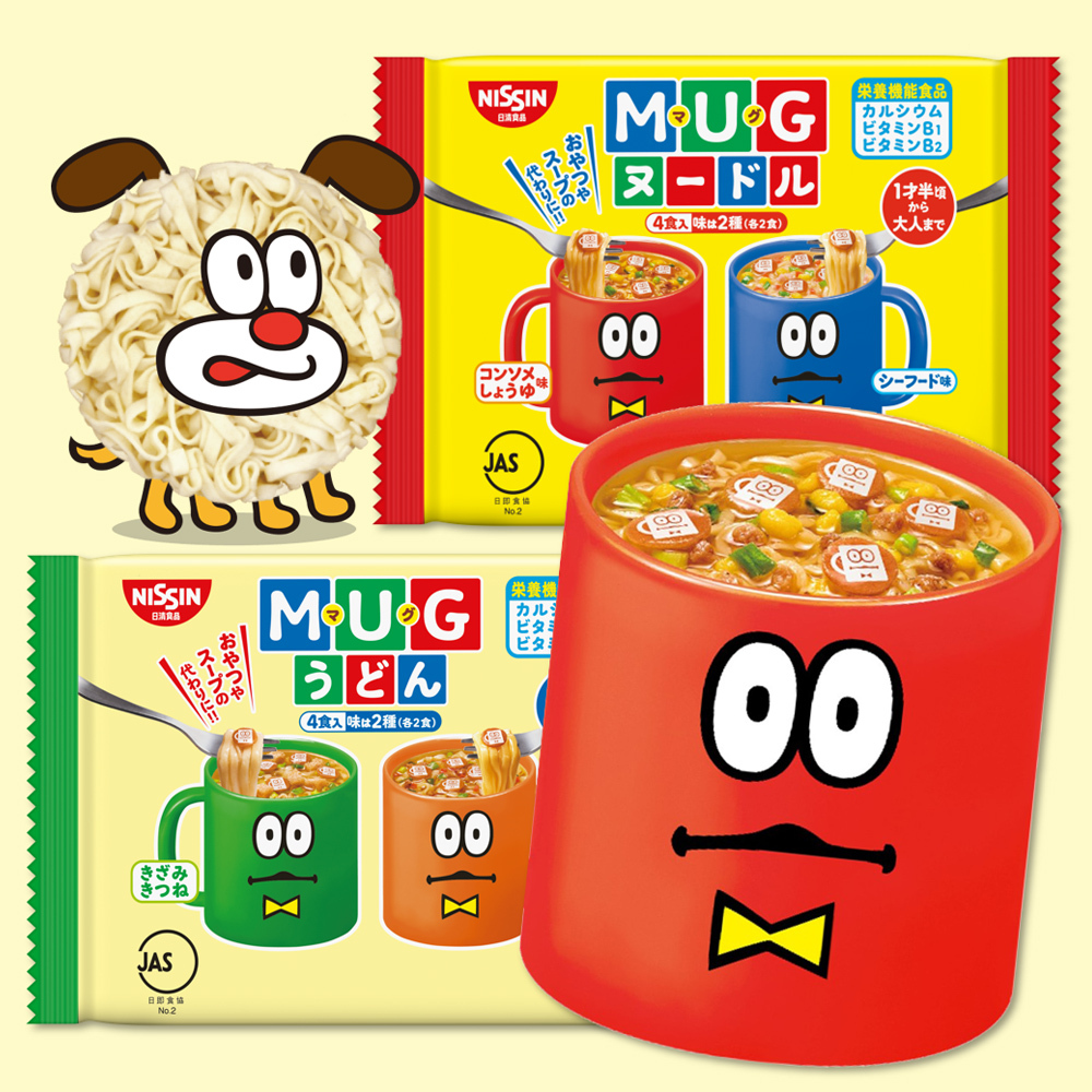 日本 日清 MUG 麵包超人 馬克杯  魚板 烏龍 拉麵 醬油