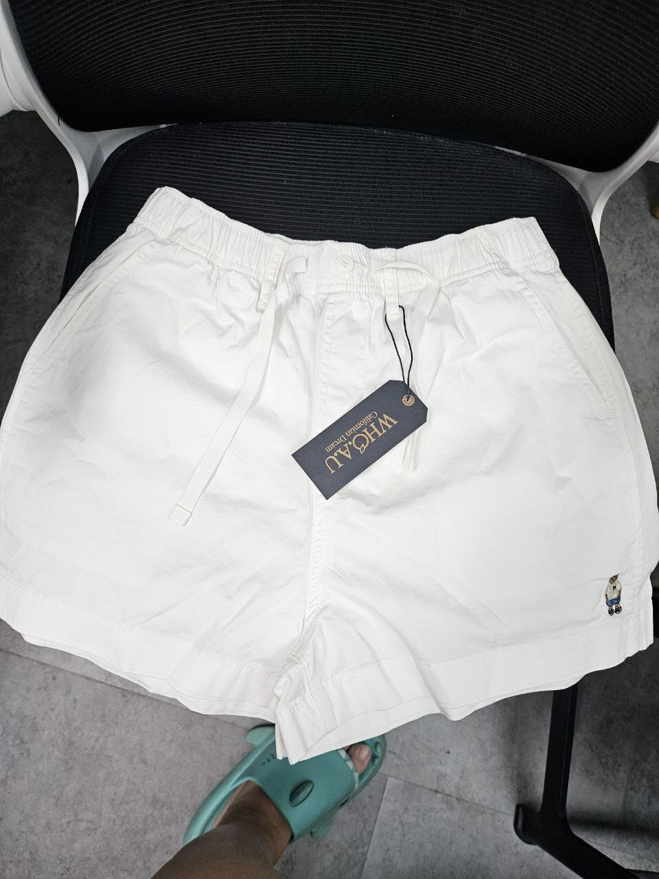 [S] WHO.A.U STEVE BASIC SHORTS,IVORY, WHTHF2504F-39-IVORY (SWAU495)