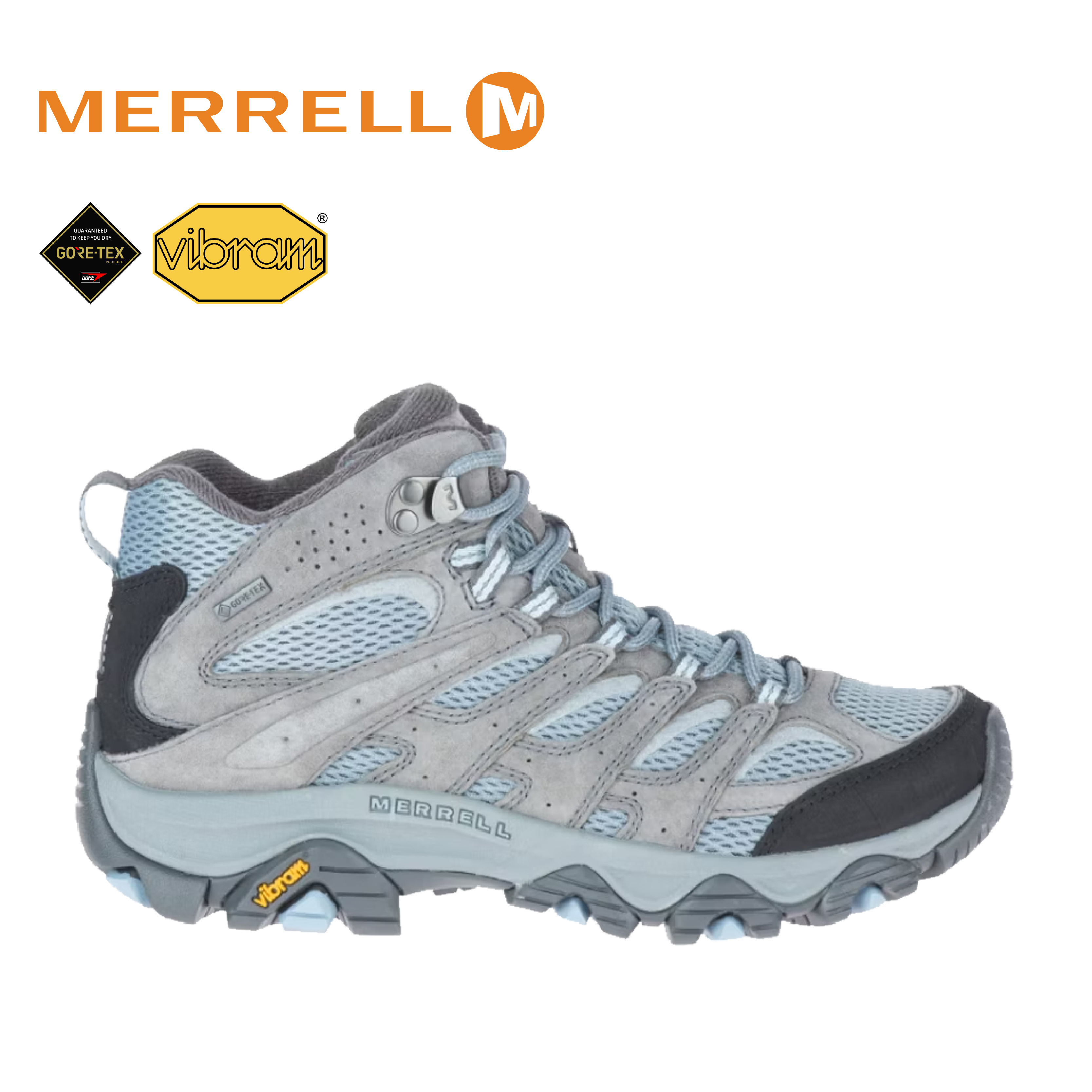 MERRELL 美國 MOAB 3 MID GTX 女款 (淺灰色) 33ML036312