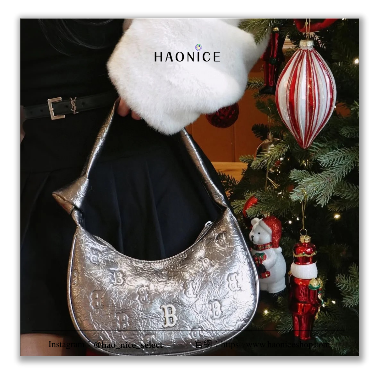 【HAO NICE】頂級顏值🫣MLB✨經典老花油蠟皮腋下包 單肩包