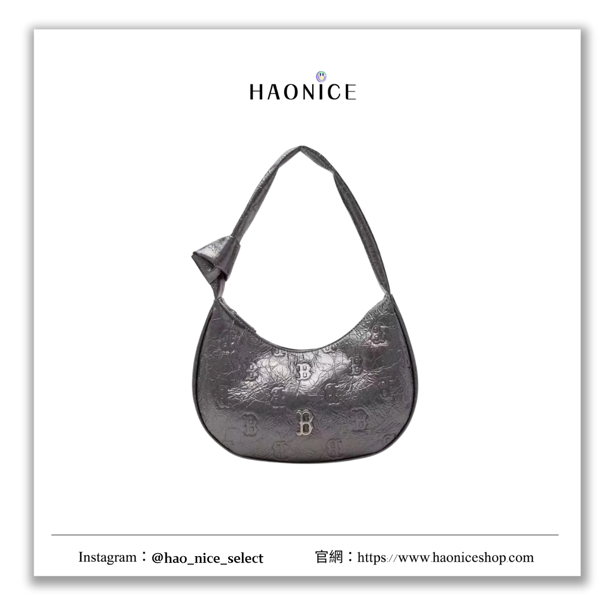 【HAO NICE】頂級顏值🫣MLB✨經典老花油蠟皮腋下包 單肩包