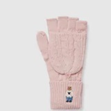 [S] WHO.A.U STEVE CABLE 2WAY GLOVES,PINK, WHAGE4T21A-25-PINK (SWAU510)