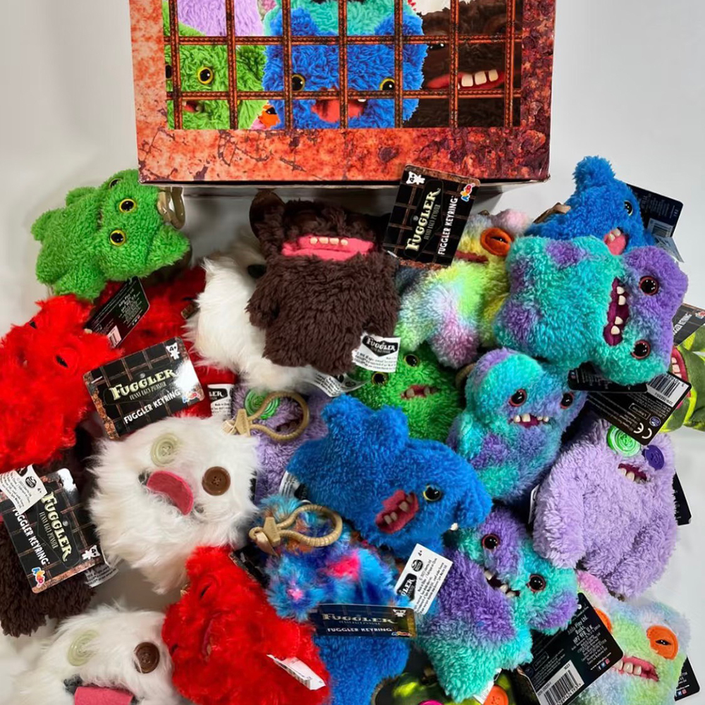 FUGGLER 牙齒怪 放克牙寶 醜萌 毛毛 毛怪 鑰匙圈 公仔 玩偶