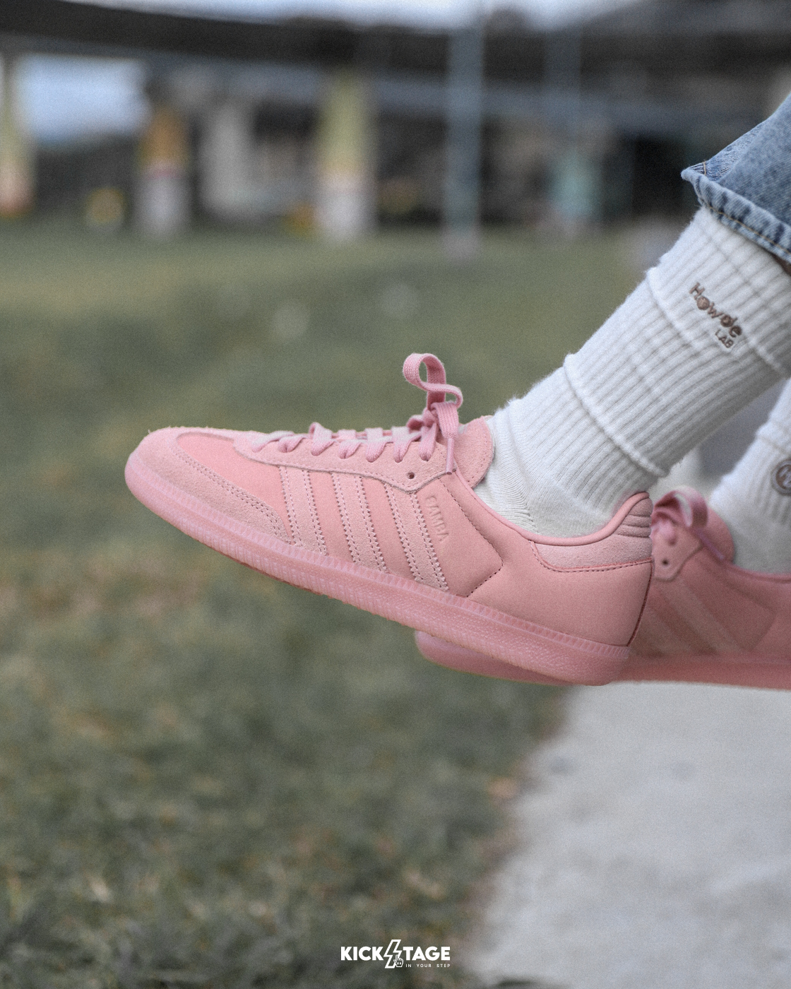 女鞋 ADIDAS SAMBA OG W 皮粉 皮革 麂皮 復古 德訓鞋 扁鞋 休閒鞋【JS0194】