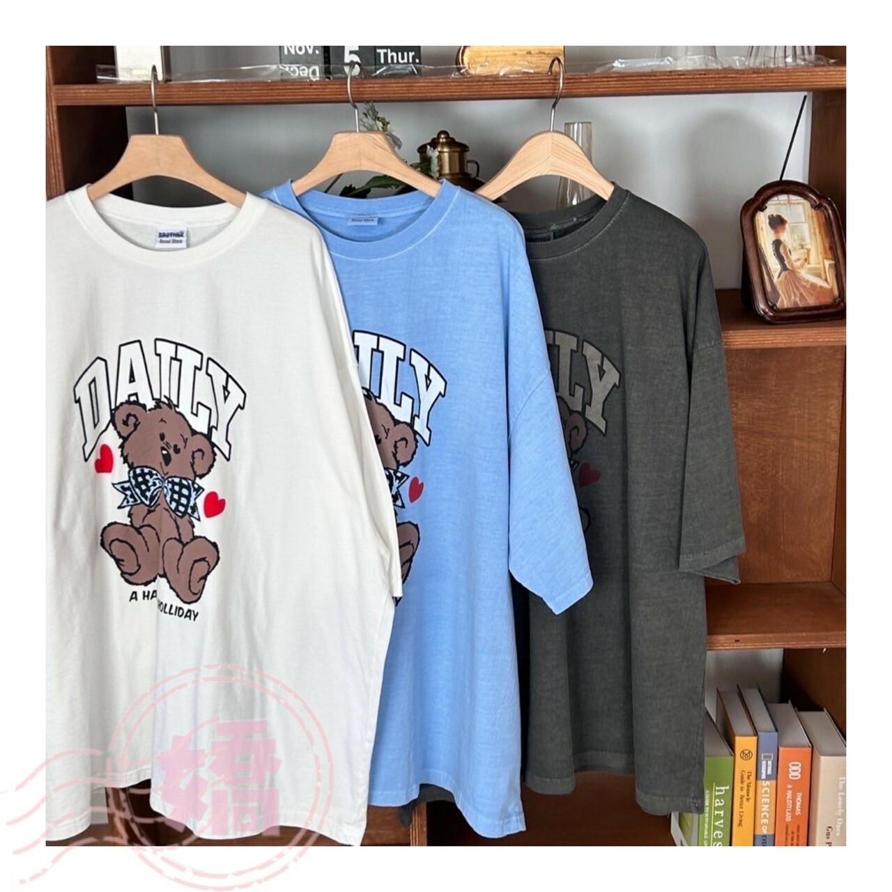 K09003泰迪小熊愛心踢(白'藍'灰)