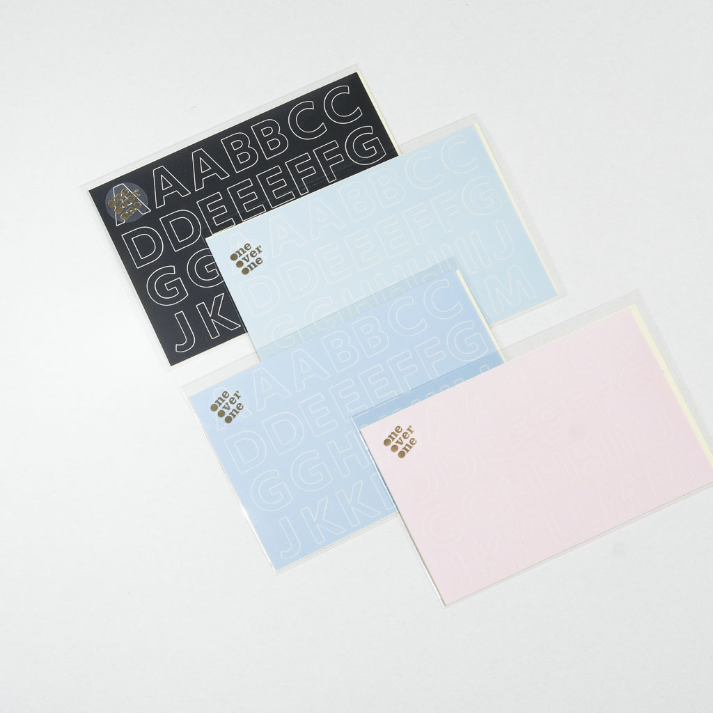 全割型 防水 字母貼 4種顏色 |一分之一工作室 TAIWAN