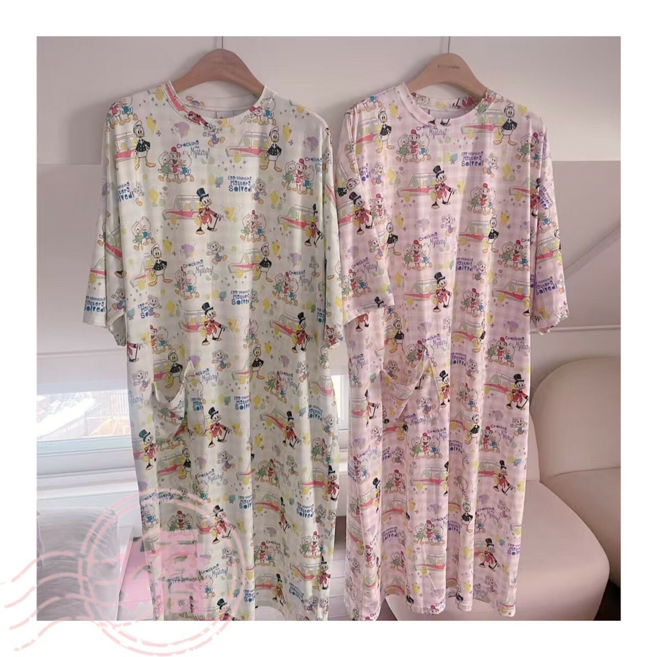 K12001滿版唐老鴨家族睡衣(綠'粉)