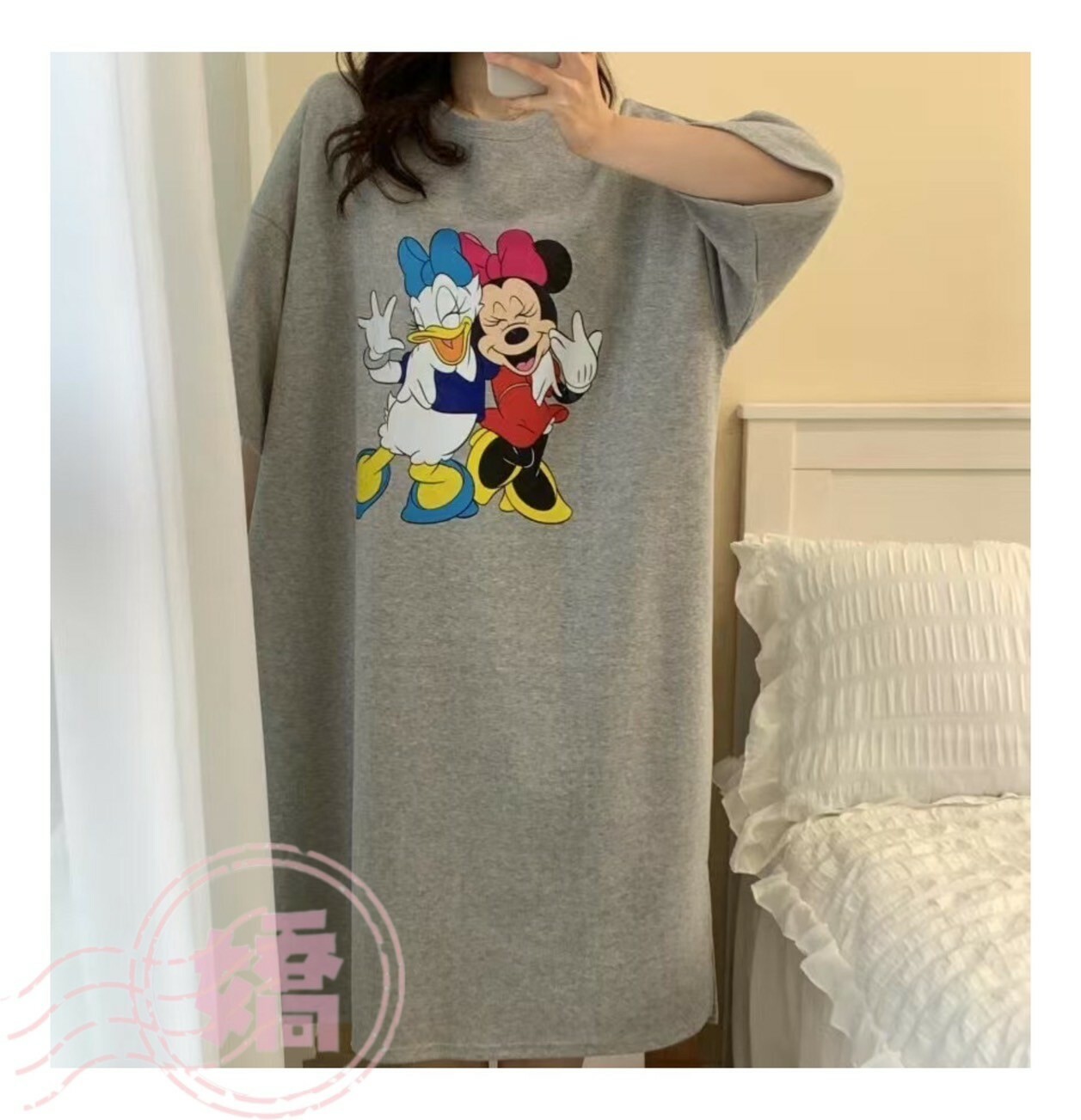 K12003米妮戴西勾肩OPS(粉'灰'黑)