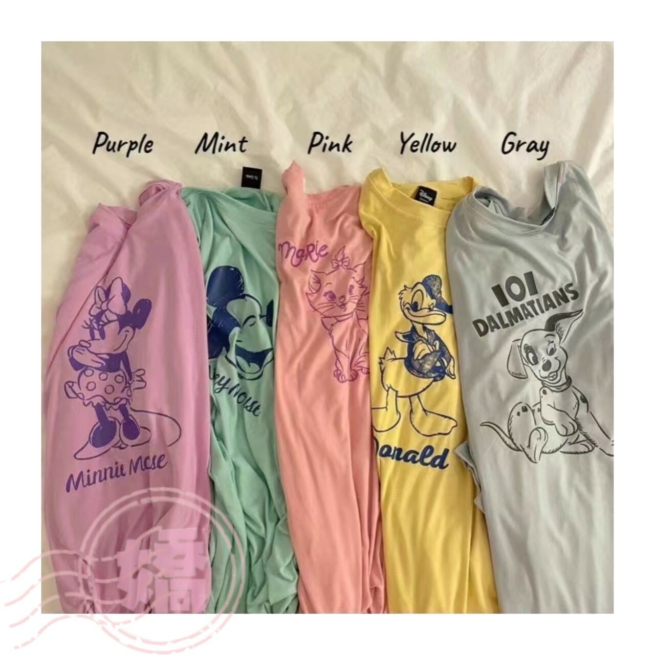 K12005迪士尼角色OPS(紫'綠'粉'黃'灰)