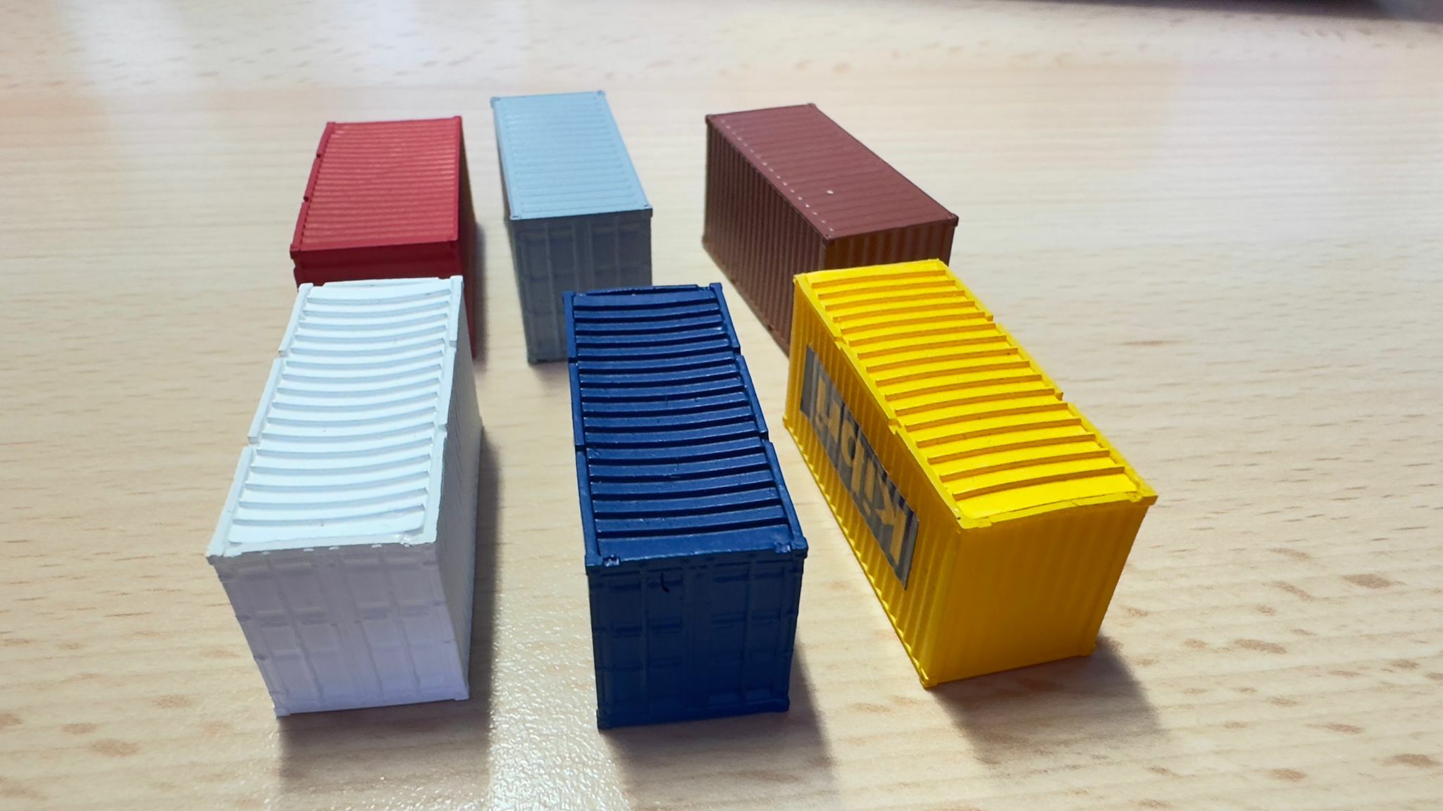 Viessmann 377401 N規 20 英尺高立方體貨櫃 6 件 套件 第二選擇 - 輕微生產缺陷。