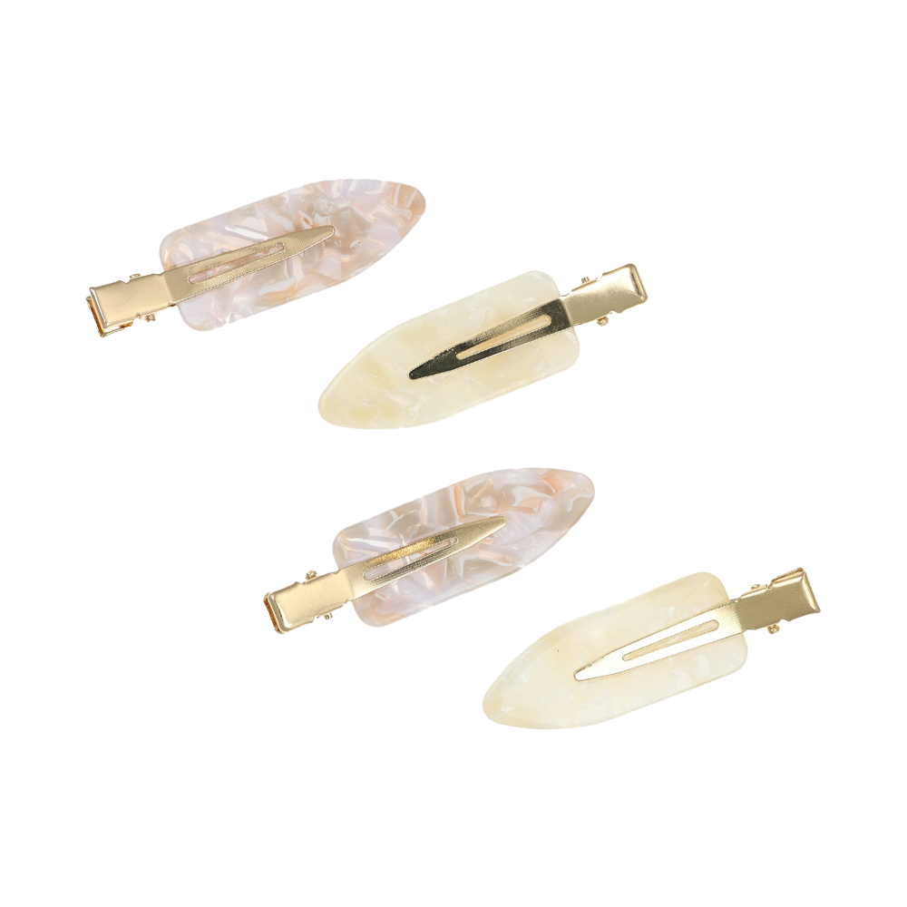 L. ERICKSON 無痕髮夾組-4入組〈珍珠米白〉