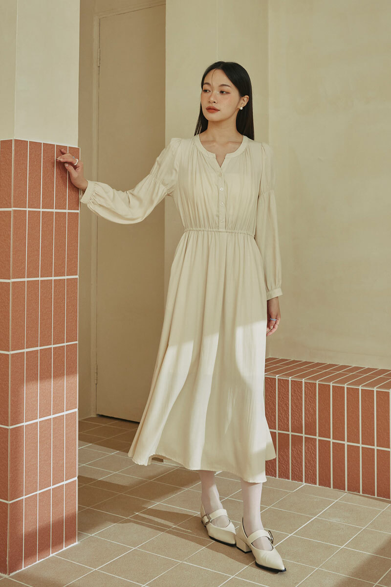 質感抓皺雪紡洋裝