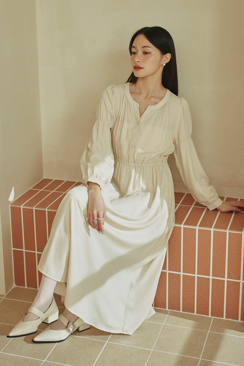 質感抓皺雪紡洋裝